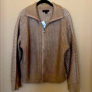 ANN TAYLOR Bomber Sweater Jacket New! XL